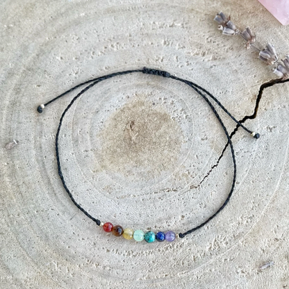 Zartes Chakra Fußkettchen Milu Arts and Macrame