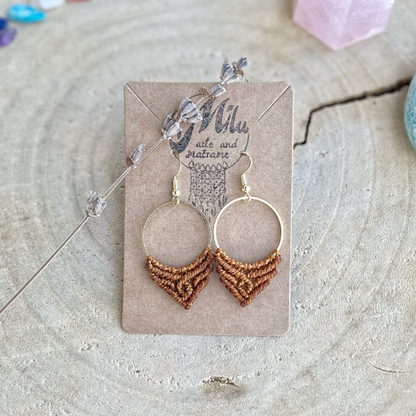 Makramee Ohrringe/Creolen Milu Arts and Macrame