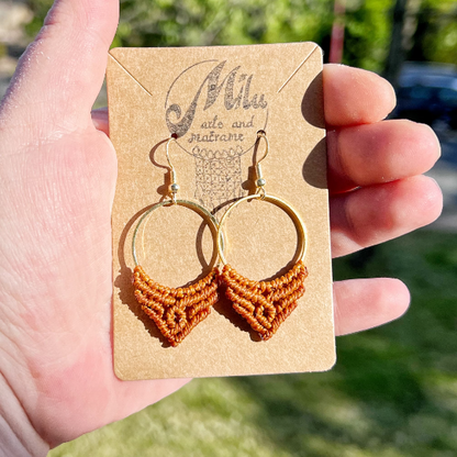 Makramee Ohrringe/Creolen Milu Arts and Macrame