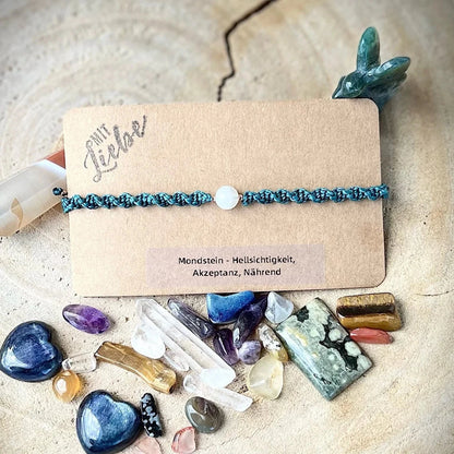Mondstein Armband Milu Arts and Macrame