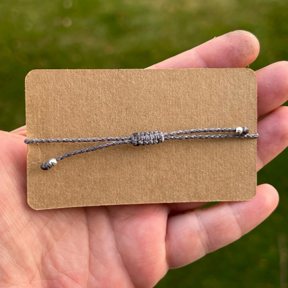 Schneeflocken Obsidian Armband Milu Arts and Macrame