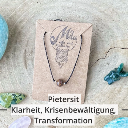 Filigrane Kraftkette Pietersit Milu Arts and Macrame