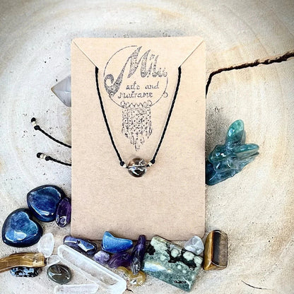 Filigrane Kraftkette Rauchquarz Milu Arts and Macrame