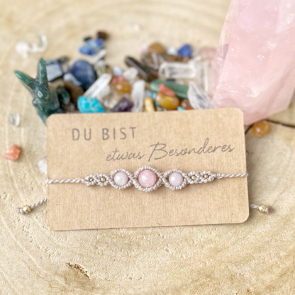 Rosenquarz Armband PURE HARMONY Milu Arts and Macrame