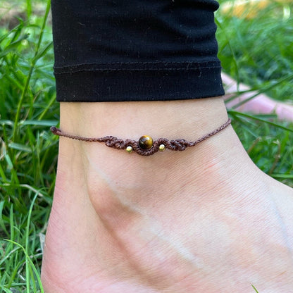 Tigerauge Fußkettchen SOUL FLOW Milu Arts and Macrame