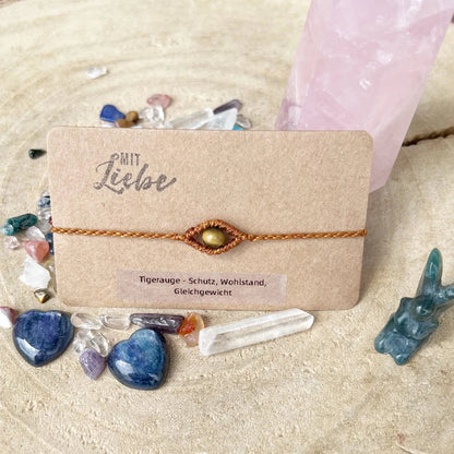 Tigerauge Armband (umspielt) Milu Arts and Macrame