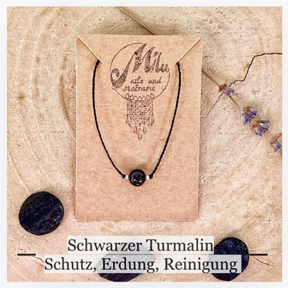 Filigrane Kraftkette Turmalin Milu Arts and Macrame