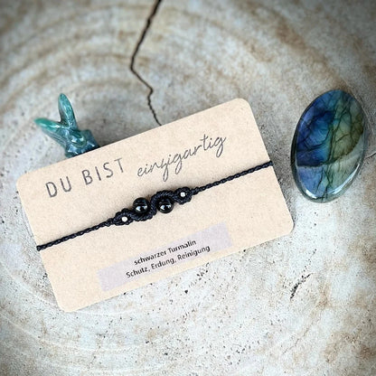 Turmalin Armband INFINITY Milu Arts and Macrame