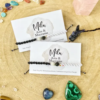 Yin Yang Makramee Armband Milu Arts and Macrame