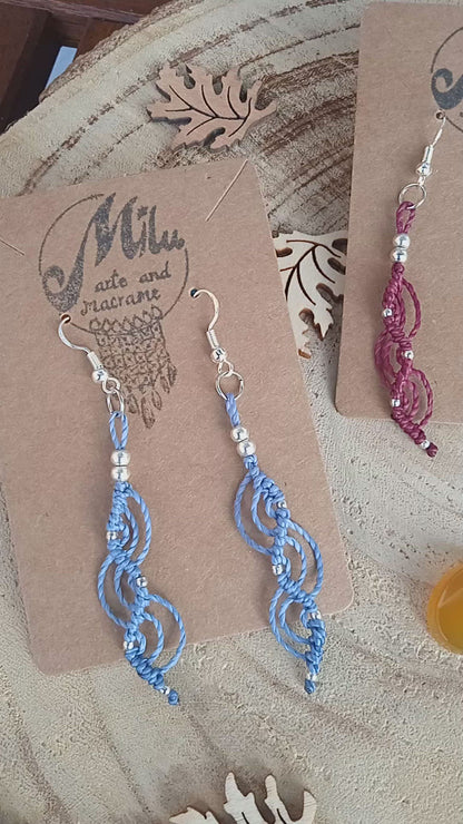 Makramee Ohrringe Welle