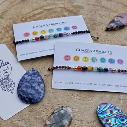 Edles Chakra Armband mit Edelsteinen Milu Arts and Macrame