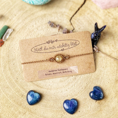 Makramee Armband Rutilquarz Milu Arts and Macrame