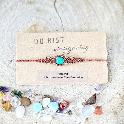 Malachit Armband Milu Arts and Macrame