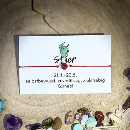 Sternzeichen Armband Stier Milu Arts and Macrame