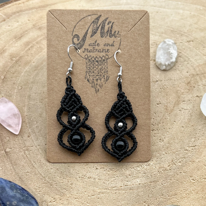 Turmalin Ohrringe Milu Arts and Macrame